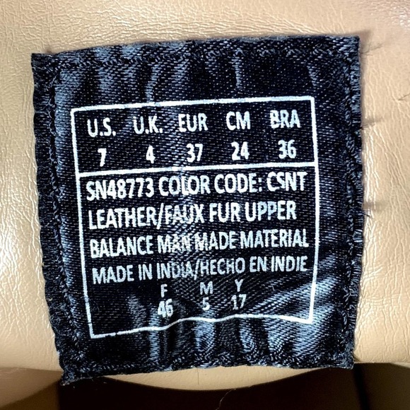 SKECHERS FAUX FUR UPPER Women`s Size 7 Brown Hiking Boots SN48773 - Picture 9 of 9